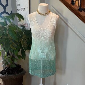 Boho Wimsy Sheer Butterfly Lace Sleeveless Dress 🤩